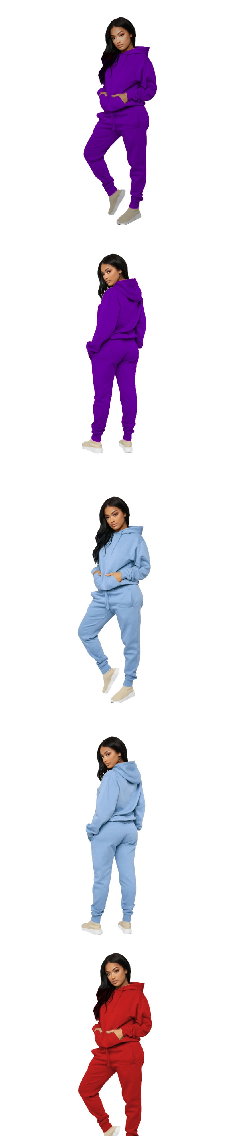 Wholesale Sweat Suits Custom Tracksuit Women Clothes Sportswear Hoodie Sets Jogging Suit