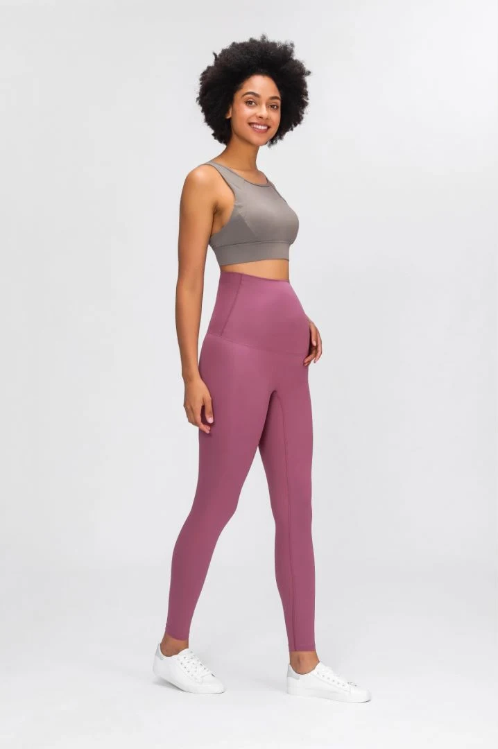 Women′s Maternity Workout Leggings Over The Belly Pregnancy Yoga Leggings with Pockets Soft Activewear Work Pants