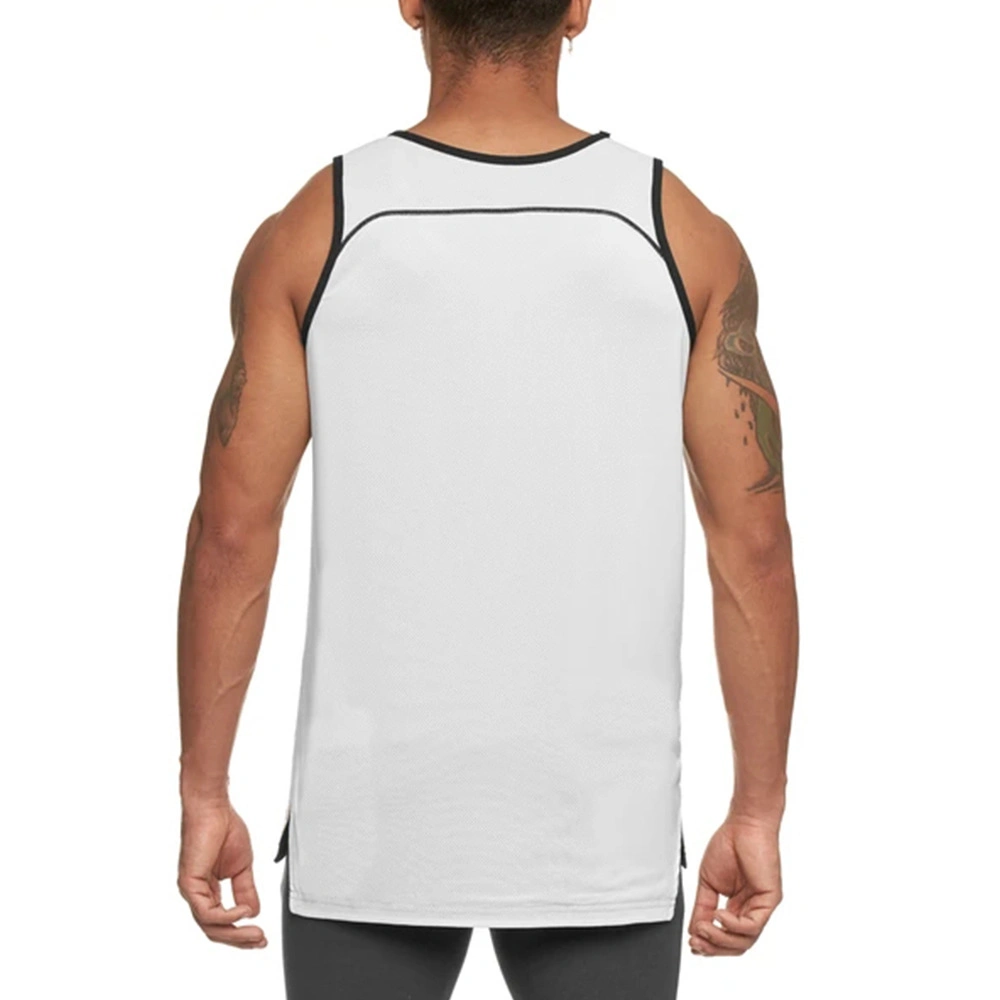 Sy-404 Gym Fitness Men′s Round Neck Athletic Casual Sleeveless T-Shirt Tank Tops