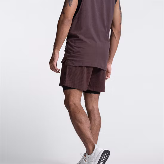 Herren-Fitness-Basketball-Design-Logo mit Taschen, Kordelzug, individuelle Mesh-Shorts