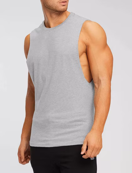 Maßgeschneidertes leichtes Muskel-Tanktop für Herren aus 100 % Bambus, weich, für den Sommer, Digitaldruck, einfarbig