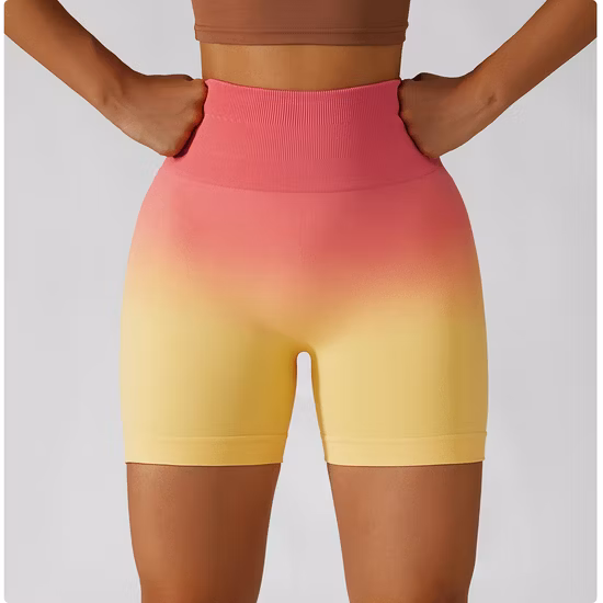 Bestseller Sportswear Fitness Activewear Shorts für Damen Push-up-Booty-Leggings Ombre Nahtlose Yoga-Shorts Scrunch Butt Gym Shorts